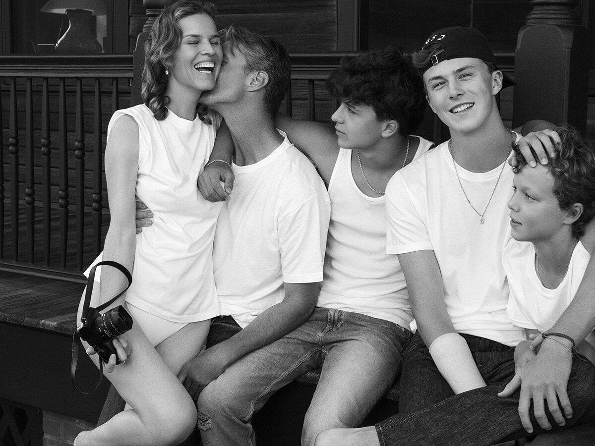 Eva Herzigova con la famiglia Eva Herzigova con la famiglia