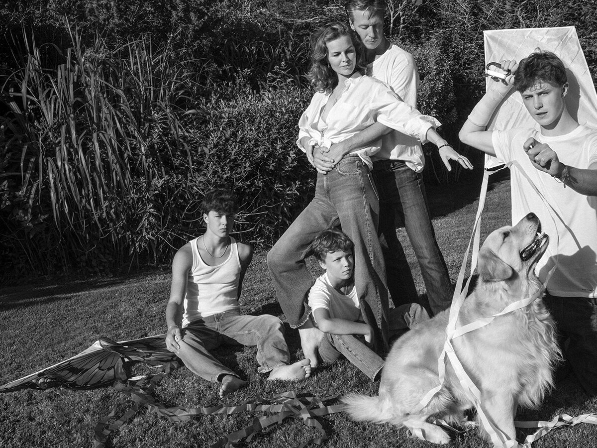 Eva Herzigova con la famiglia Eva Herzigova con la famiglia