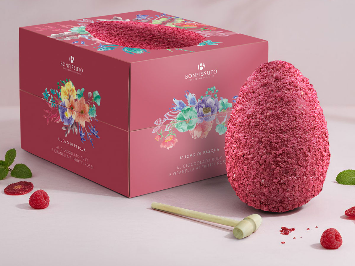 Uovo di Pasqua Ruby della Pasticceria Bonfissuto