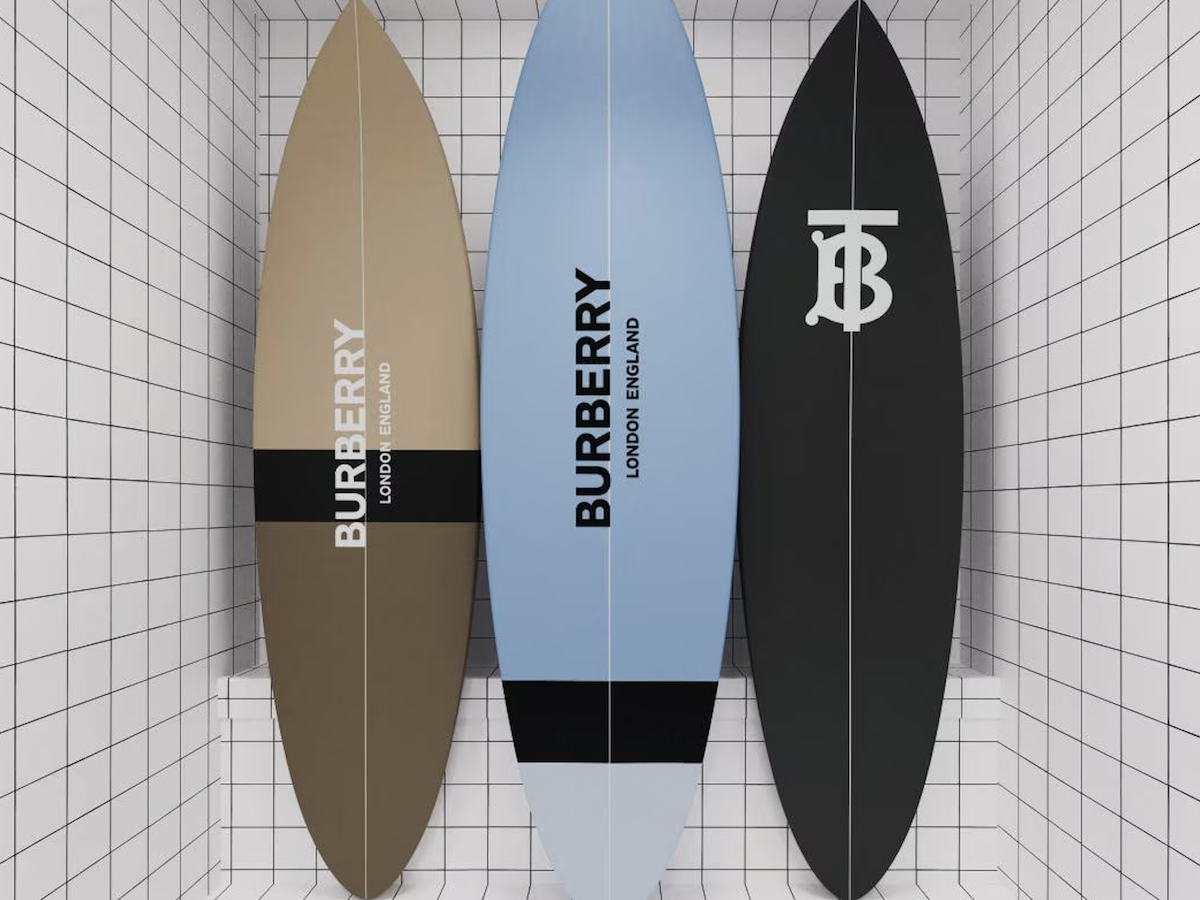 Burberry surfboard